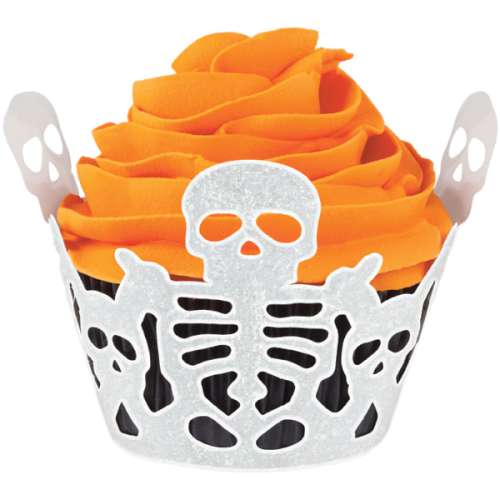 Skeleton Cupcake Wrappers - Click Image to Close